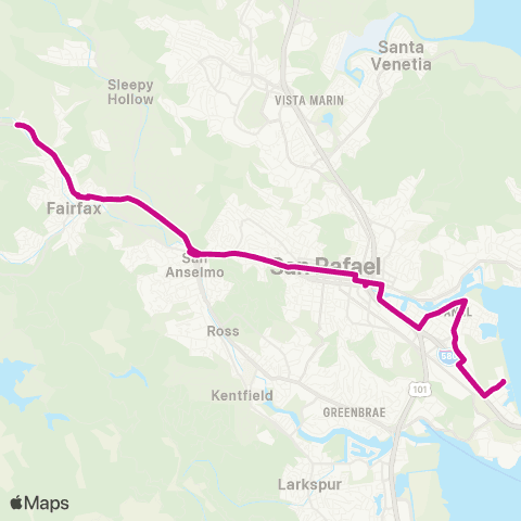Marin Transit Canal - Fairfax Manor map
