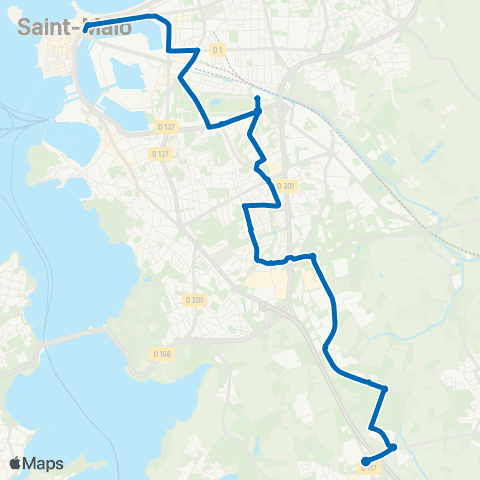 MAT Aquarium-Cézembre ↔︎ Féval ↔︎ Intra-Muros map