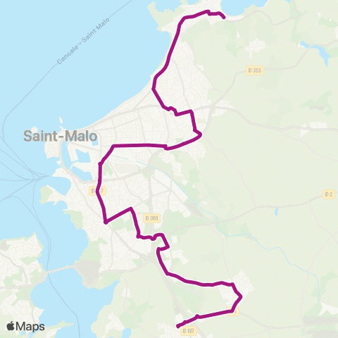 MAT Château-Malo ↔︎ Gares ↔︎ Rôthéneuf map