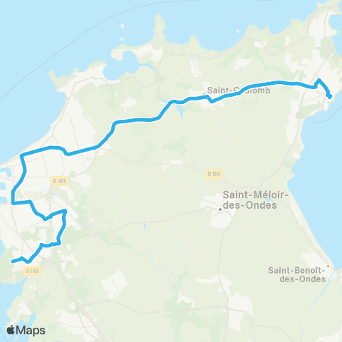 MAT Cancale ↔︎ Hôp. ↔︎ St-Jouan-des-Guérêts map