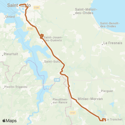 MAT Scolaires Le Tronchet Centre - Saint-Malo Gares map