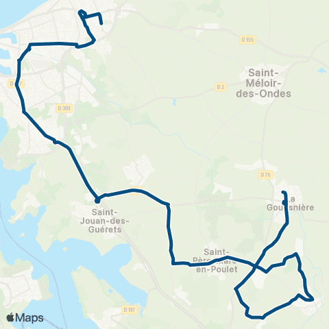 MAT Scolaires Henri Lemarié - la Gouesnière Chaumières map