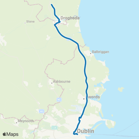 Matthews Drogheda - Dublin map
