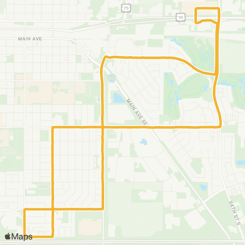 MATBUS 03 - Route 3 map