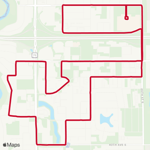 MATBUS 05 - Route 5 map