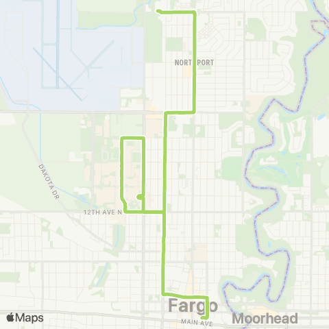MATBUS 13 - Route 13 map