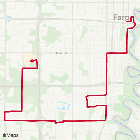 MATBUS 14 - Route 14 map