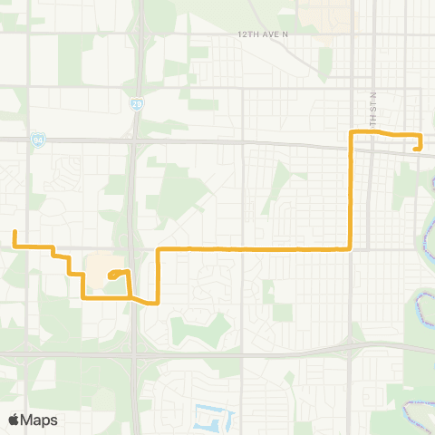 MATBUS 15 - Route 15 map
