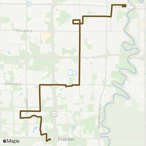 MATBUS 18 - Route 18 map