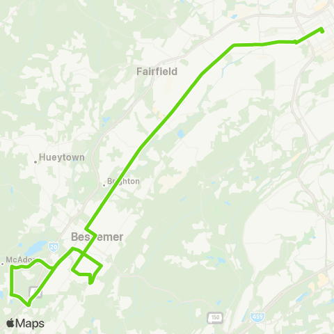 MAX Transit Bessemer map