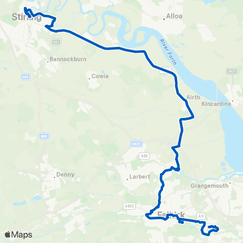 Midland Bluebird (McGill's Scotland East) Park Crescent - Bus Station map