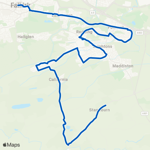 Midland Bluebird (McGill's Scotland East) St Andrew`S Church - Post Office map