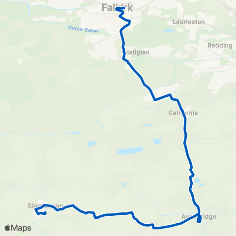 Midland Bluebird (McGill's Scotland East) Balcastle Road - Asda map