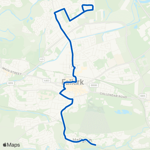 Midland Bluebird (McGill's Scotland East) Dawson Centre - Annan Court map