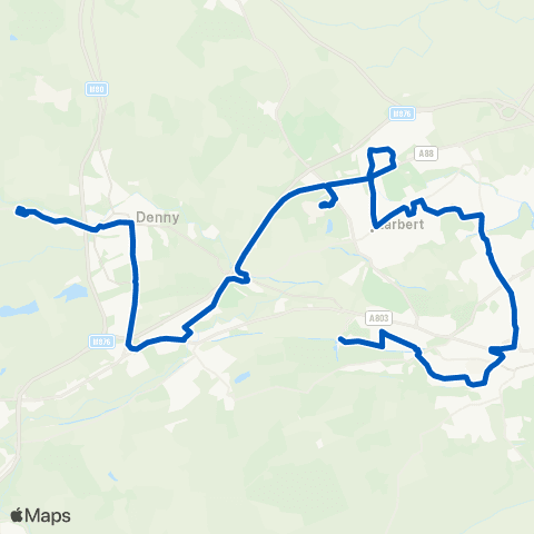 Midland Bluebird (McGill's Scotland East) Ochiltree Terrace Terminus - Myot View map