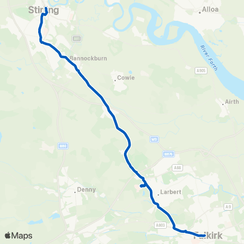 Midland Bluebird (McGill's Scotland East) Bus Station - Asda map