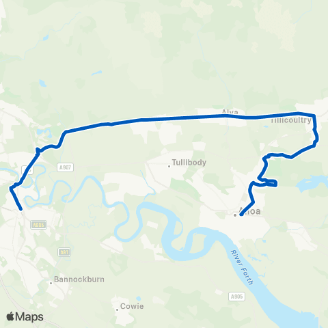 Midland Bluebird (McGill's Scotland East) Shillinghill - Bus Station map