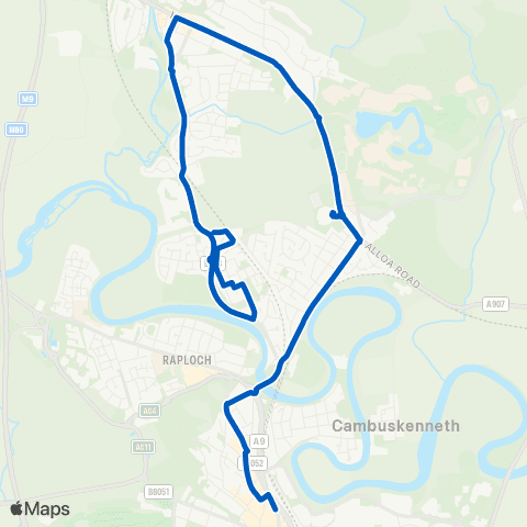 Midland Bluebird (McGill's Scotland East) Bus Station - Primary School map