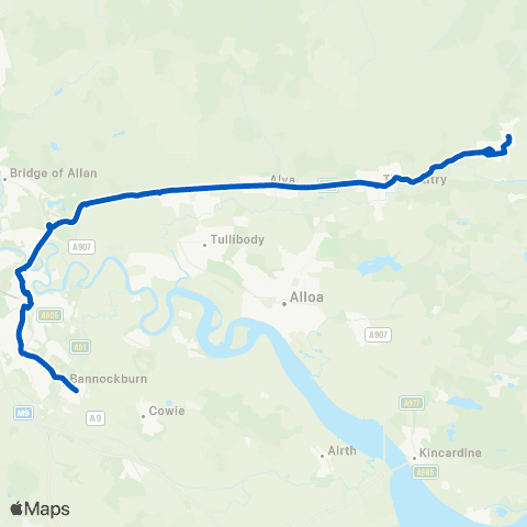 Midland Bluebird (McGill's Scotland East) Bus Station - The Ness Turning Circle map
