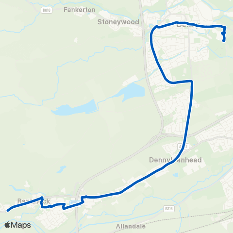 Midland Bluebird (McGill's Scotland East) Denny High School - Coneypark map