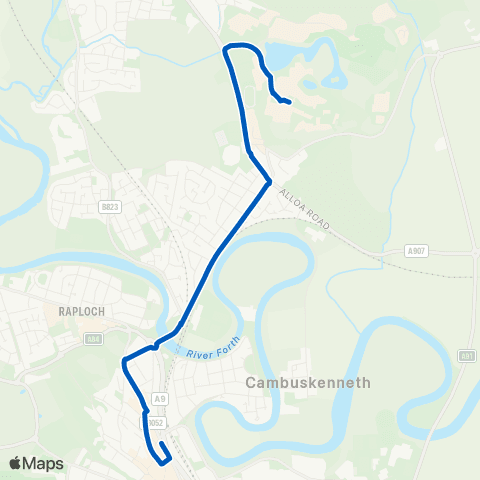 Midland Bluebird (McGill's Scotland East) Stance A - University Bus Hub map