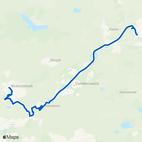 Midland Bluebird (McGill's Scotland East) Kelvin Court - Burnbrae Avenue map
