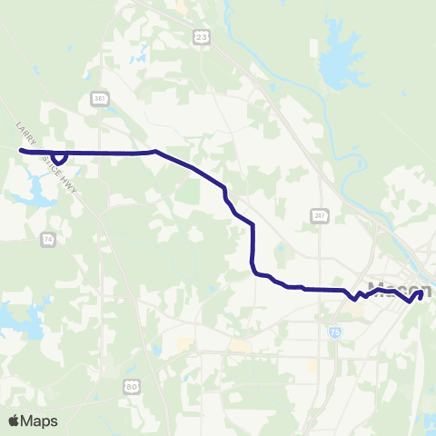 MBCTA North Napier / Zebulon map