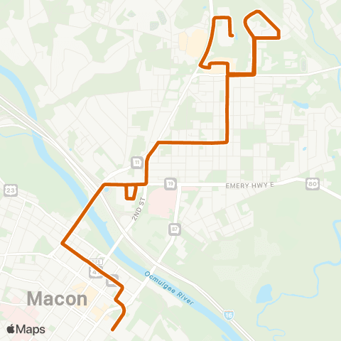 MBCTA Shurling / Walmart map