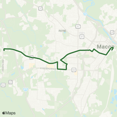 MBCTA West Bibb / VA Clinic map