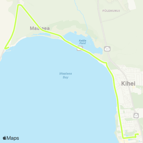 Maui Bus Kihei Villager map