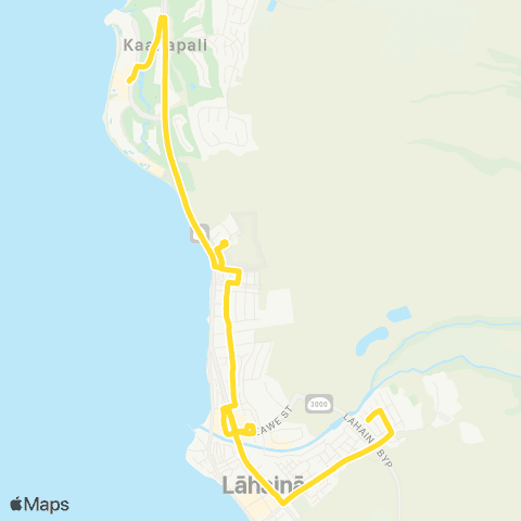 Maui Bus Lahaina Villager map