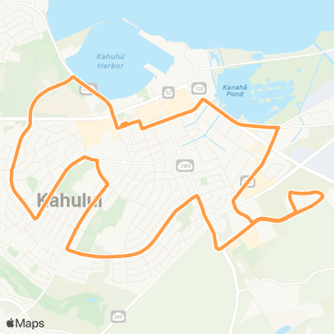 Maui Bus Kahului Loop map