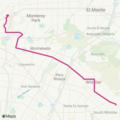 Montebello Bus Lines Whittier Blvd map