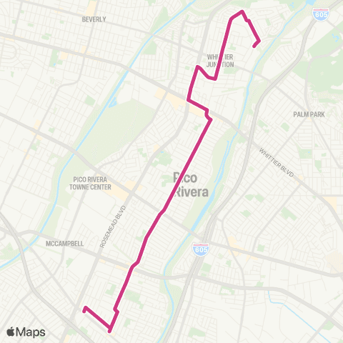 Montebello Bus Lines Passons Blvd map