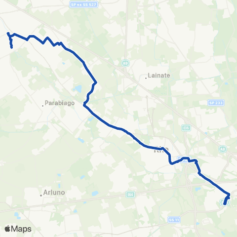 Movibus Cerro Maggiore - Rho - Milano map