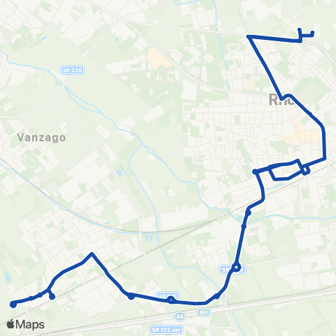 Movibus Rho FS - Pregnana M. FS - Rho FS map