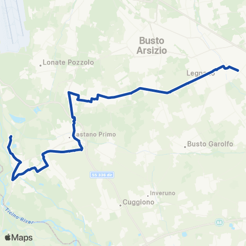 Movibus Nosate - Castano P. - Vanzaghello - Legnano map