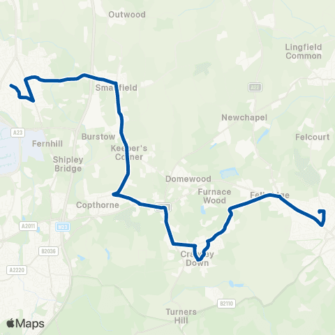 Metrobus Lidl - Imberhorne Lower School map