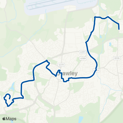 Metrobus Crematorium - Brettingham Close map