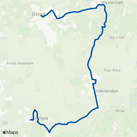 Metrobus Oxted Railway Station - War Memorial map
