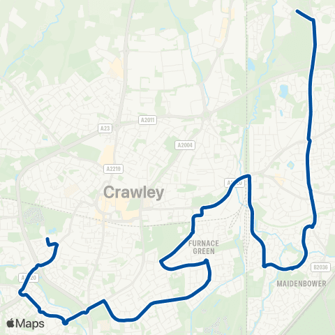 Metrobus St Wilfrid's School - Forge Wood map