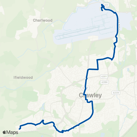Metrobus Millpond Lane - N Terminal Bus Station map