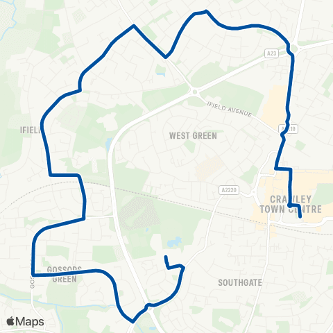Metrobus St Wilfrid's School - Bus Station map