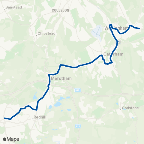 Metrobus St Bede's School - Sainsbury's map