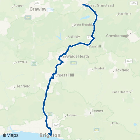 Metrobus East Grinstead Station - Imperial Arcade map