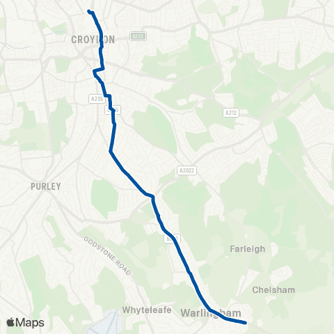 Metrobus Sainsbury's - West Croydon Bus Station map