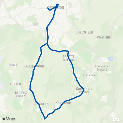 Metrobus High St / Worlds End Ln - Orpington Sta map