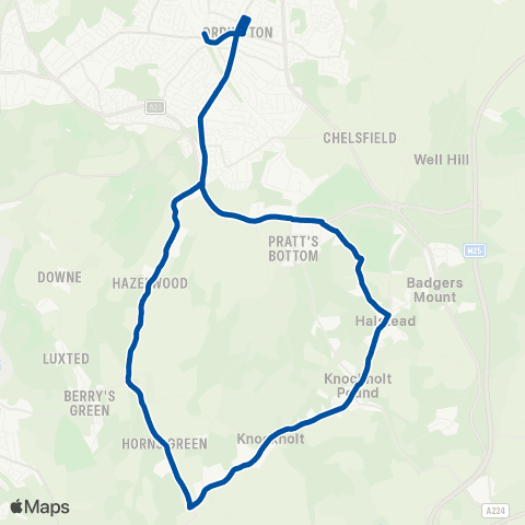 Metrobus High St / Green St Green - Orpington Sta map
