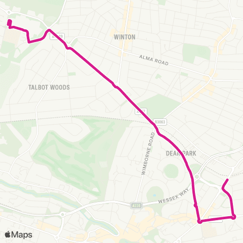 morebus Bournemouth Sta - Bournemouth University map