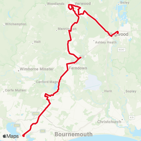 morebus Bus Station - Meeting House Lane map